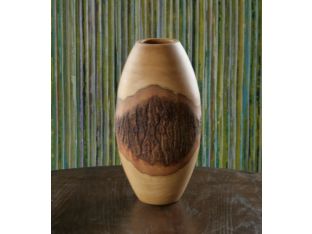 Banded Bark Vase