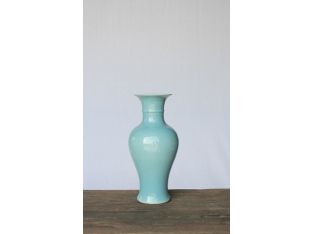 Aqua Crackle Fish Tail Vase