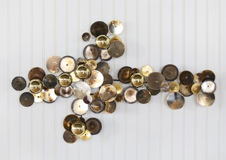 Small Round Brass Circles Wall Art - Cleared Decor