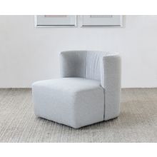 Maya Club Chair in Light Gray Fabric