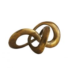 Antique Brass Spiral Sculpture - Cleared Décor