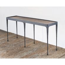 Hammered Iron Console with Reclaimed Pine Top