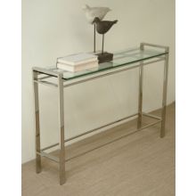 Mitchell Gold Emilio Console Table with Clear Glass Top