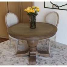 Weathered Oak Round Dining Table