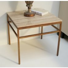 Mitchell Gold Van Dyke Stone Side Table