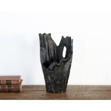 Black Abstract Sculptural Vase - Cleared Decor