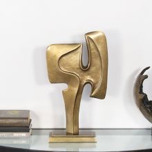 16.5"H Gold Abstract Sculpture - Cleared Decor