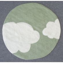 Green Handcrafted Cloud Rug