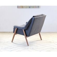 Parry Lounge Chair in Dark Gray with Walnut Legs