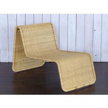 Woven Birch and Rattan Lounge Chair