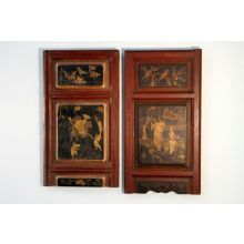 Antique Hand-Painted Chinese Wooden Panels