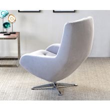 Modern Tufted Office Chair in Light Gray