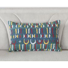 Green And Blue Abstract Pillow