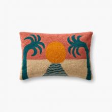 Sunset And Palms Pillow