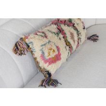 Pink Tribal Pillow With Fringe
