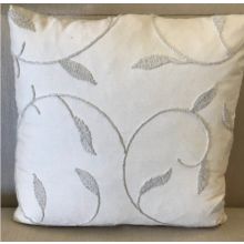 Cream Pillow With Leaf Design