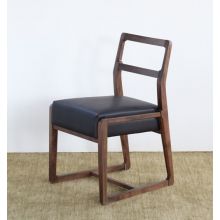 Vernal Dining Chair with Espresso Leather Seat