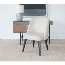 Patterned White Side Chair