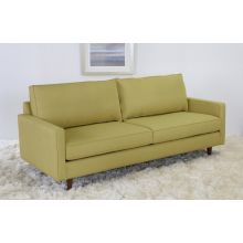 Modern Fern Sofa with Tapered Walnut Legs