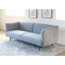 Rockford Sofa in Gray with Powder Black Legs