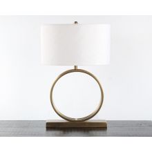 Open Ring Table Lamp With Antique Brass Finish