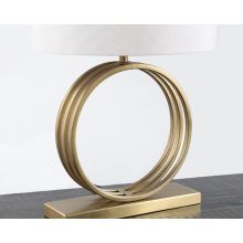 Open Ring Table Lamp With Antique Brass Finish